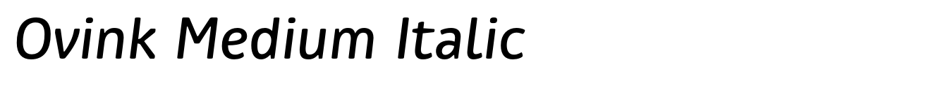 Ovink Medium Italic